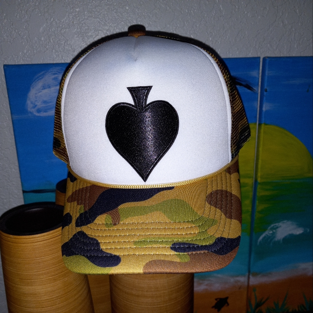 Ace camo trucker hat